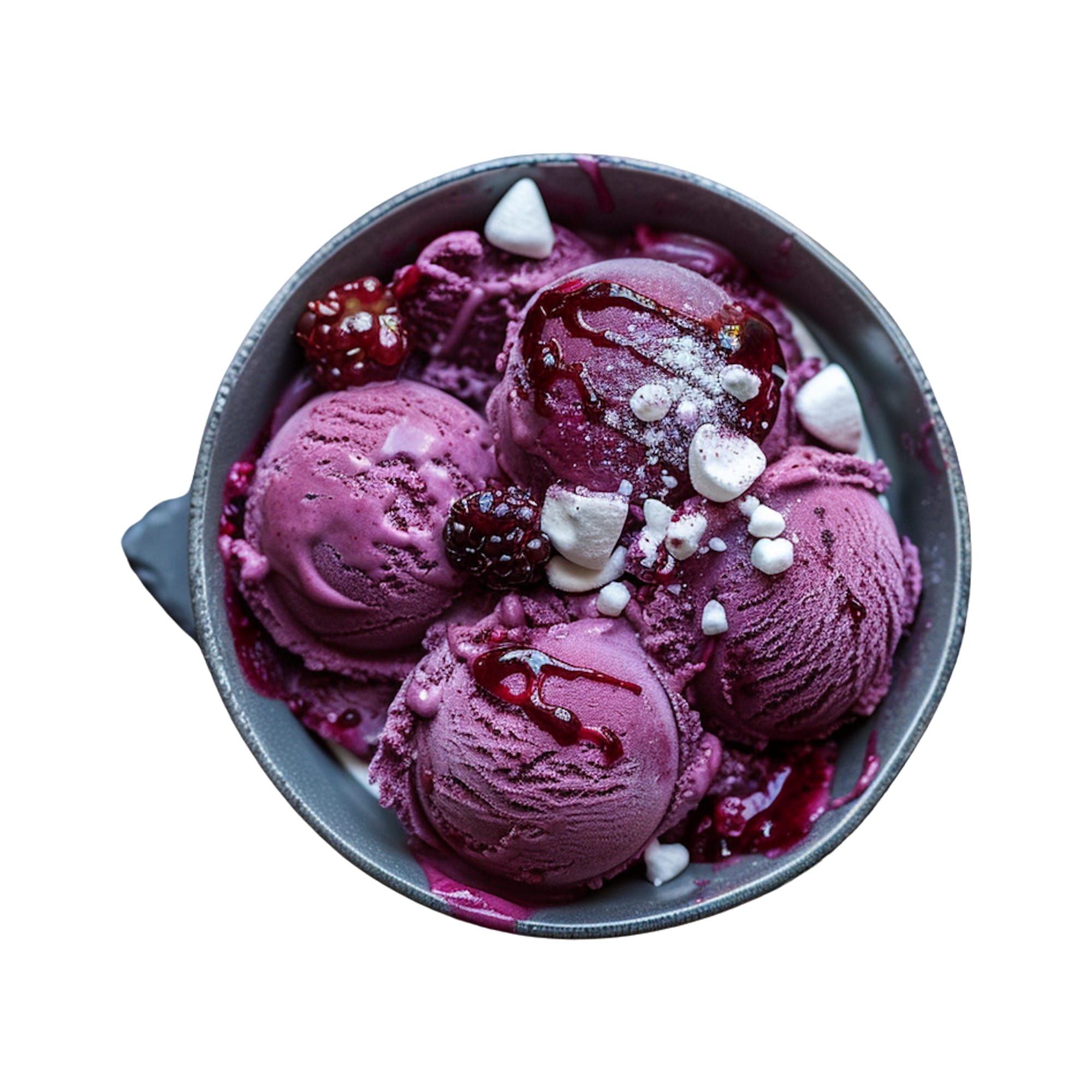 Vibrant Purple Berry Ice Cream