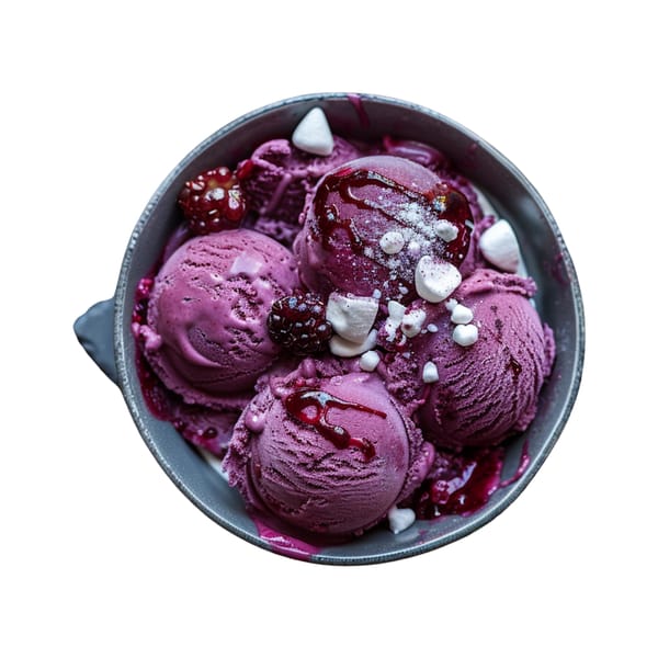 Vibrant Purple Berry Ice Cream