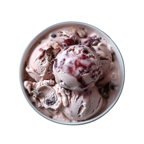 Elegant Ice Cream Dessert Presentation