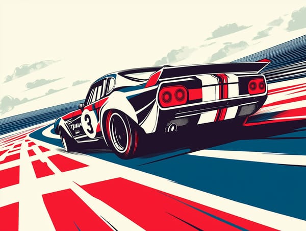 Vintage Race Car Art