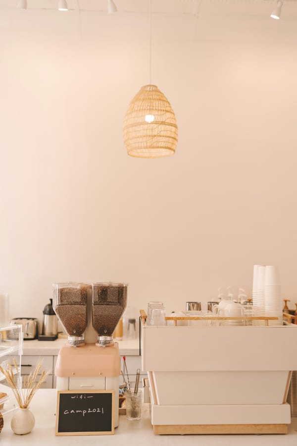 Motion in Modern Cafe